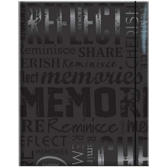 MBI&#xAE; Black Embossed Gloss Expressions Memories Photo Album